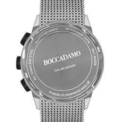 Часы Boccadamo Navy Silver Black NV016 BW/S  с минеральным стеклом