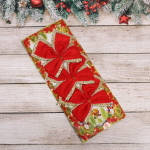 Бант на елку «Красное золото» (набор 3шт) 9*9см, красный