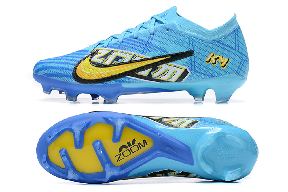 Бутсы Nike Zoom Mercurial Vapor 15 Elite KM FG (Голубой)
