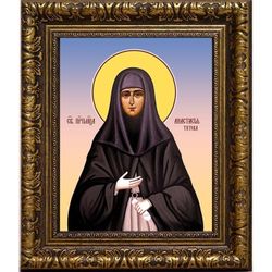 Анастасия Титова преподобномученица послушница. Икона на холсте.