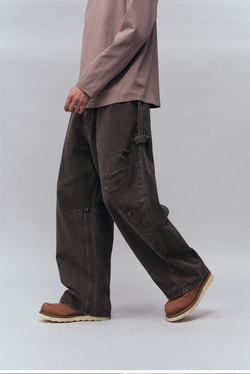 Брюки Nothomme Monterest Outdoor Vintage Distressed Fabric Washed Carpenter Pants