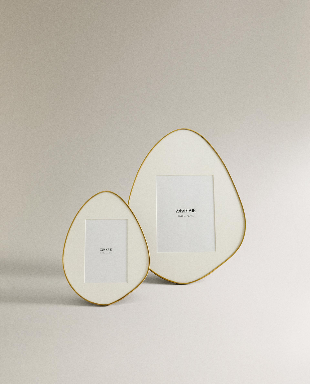 Zara Home Фоторамка из стекла, цвет золотой, 26.7 см