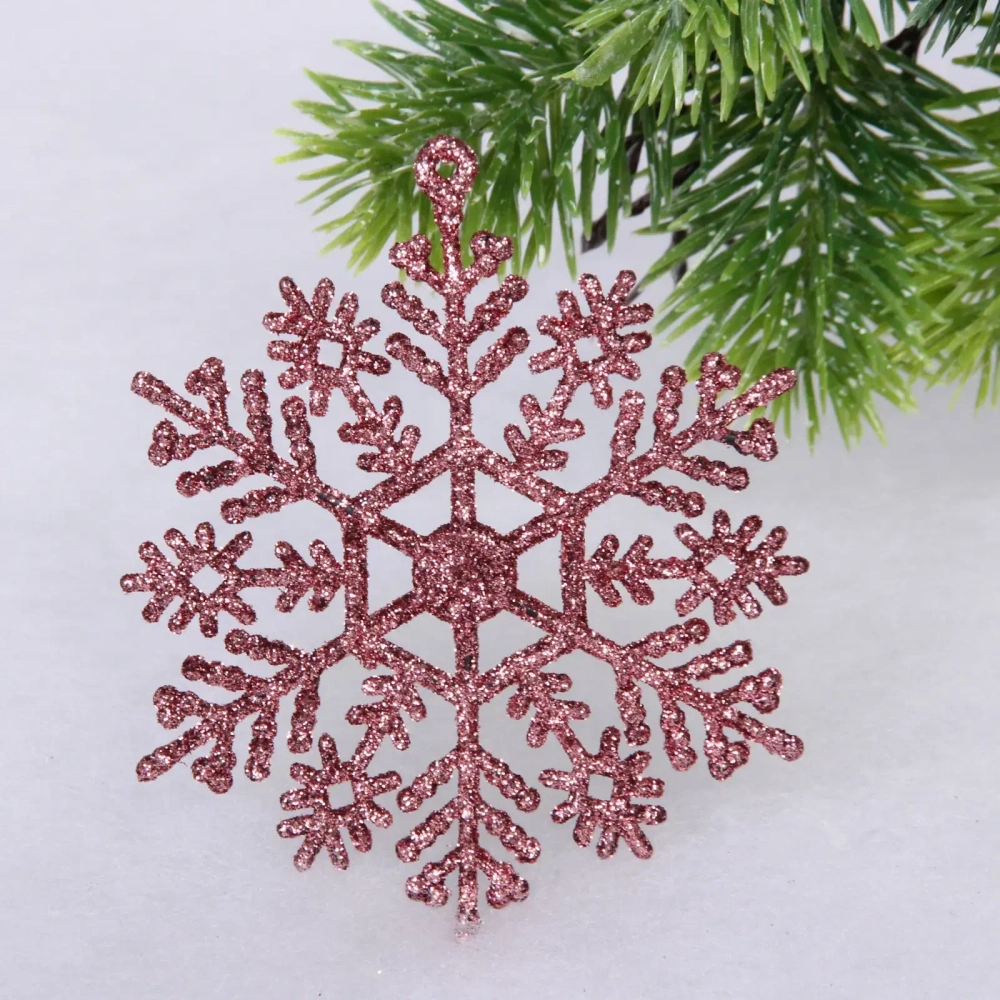 Набор ёлочных украшений «Wish» 6 см + 4 см (50 предмета), Розовое золото