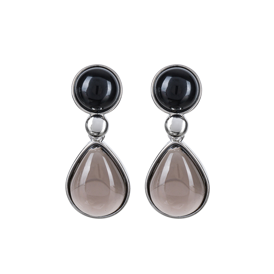 Серьги Possebon Agata Preto, Obs Fume A0738.4.1 S