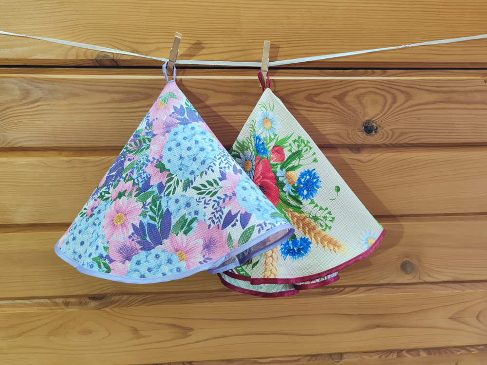 Полотенце кухонное, круглое, 2 шт, вафельное полотно