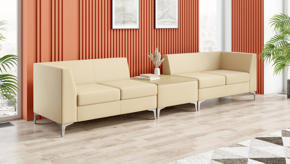 Секция с подлокотником трехместная правая МАРКУС