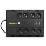Источник бесперебойного питания  Exegate NEO NNB-650.LED.AVR.8SH.CH