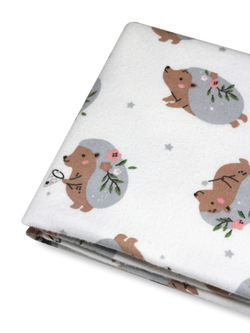 Пеленка Лесной ёжик фланель 90*130 RinaAmari