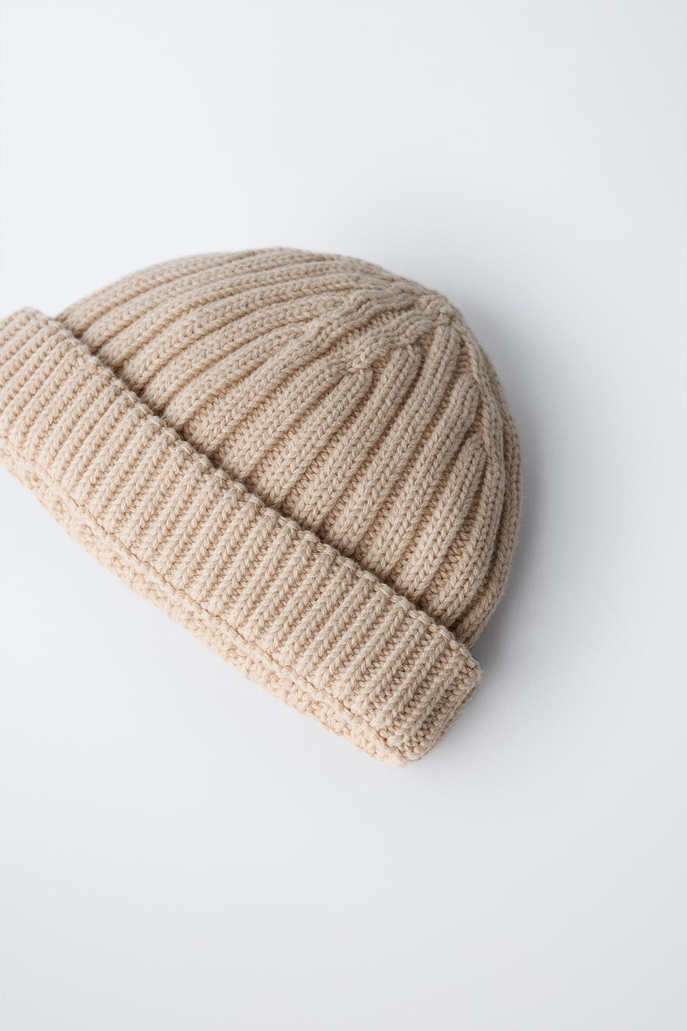 ZARA ШАПКА КРУПНОЙ ВЯЗКИ, ПЕСОЧНЫЙ