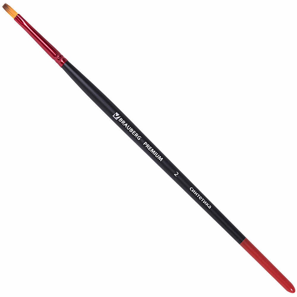 Кисти BRAUBERG PREMIUM, набор 10 шт. (синтетика, круглые № 1, 2, 3, 5, 8, плоские № 2, 4, 6, 8, 10), 201027