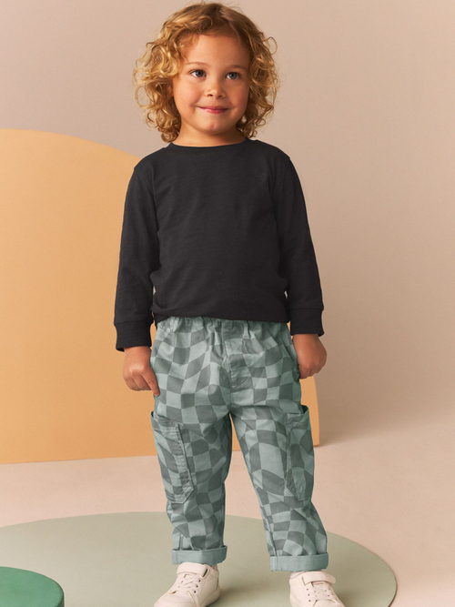 Брюки для мальчика Next B42-913, Голубой, Серый