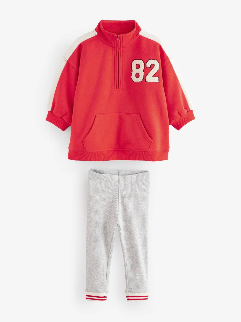 Толстовка и легинсы в комплекте для девочки Next B83-402, Красный, Серый