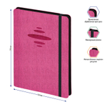 Ежедневник недатированный, А5, 136л., кожзам, Berlingo "Color Zone", черн. срез, с резинкой, фуксия