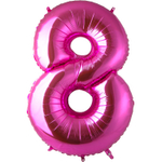 Шар фольгированный Цифра 8 101 см (Розовый)