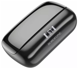 Bluetooth наушники вкладыши с микрофоном Borofone BE55 Perfect  черный (Bluetooth 5.1 Время работы до 4,5ч)