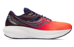 Saucony Triumph 20 sports comfortable fashion fabric shock absorption non-slip wear-resistant low-top marathon running shoes men's orange red