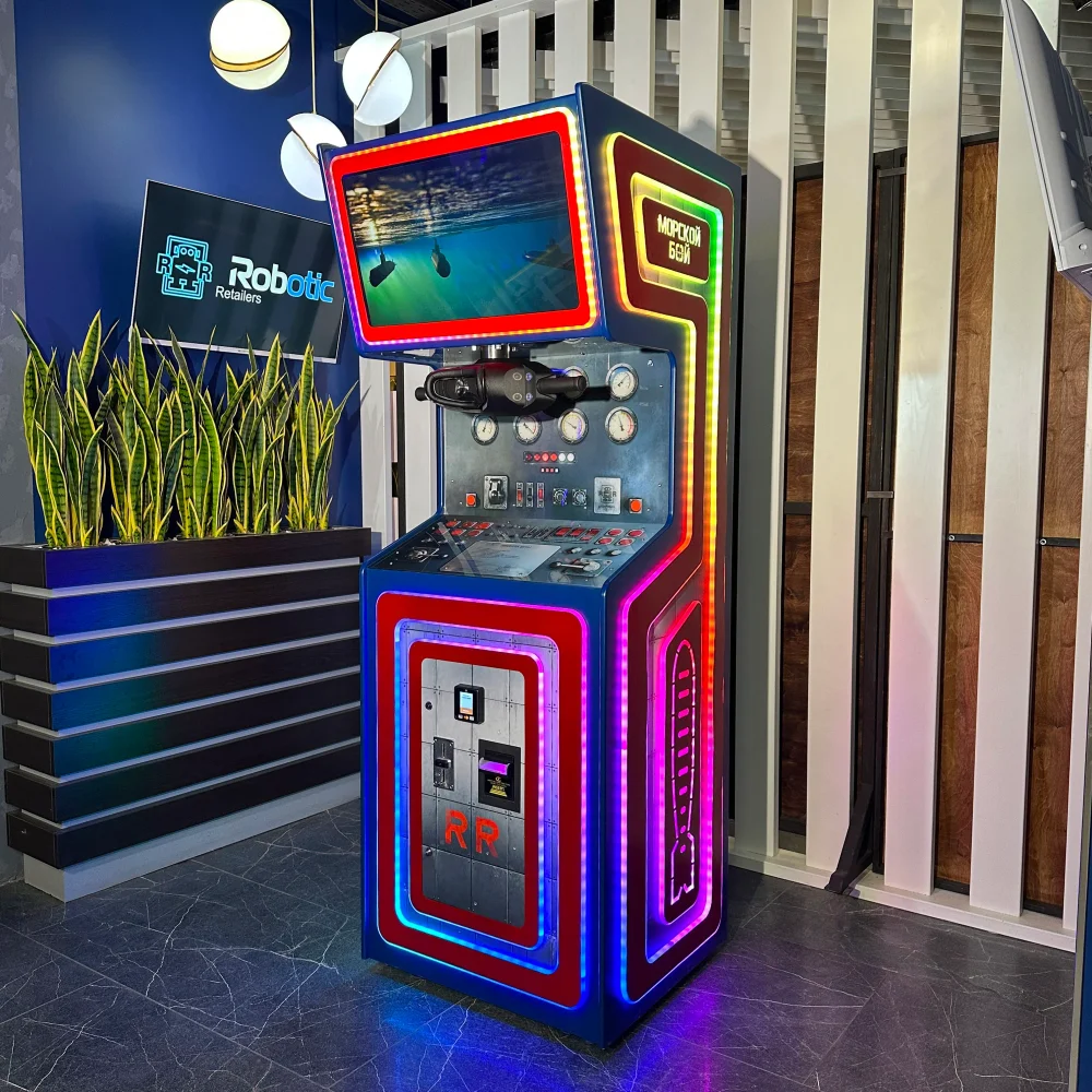 Игровой автомат виртуальной реальности с симуляцией морских сражений