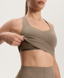 Oysho Топ с открытой спиной, мокко