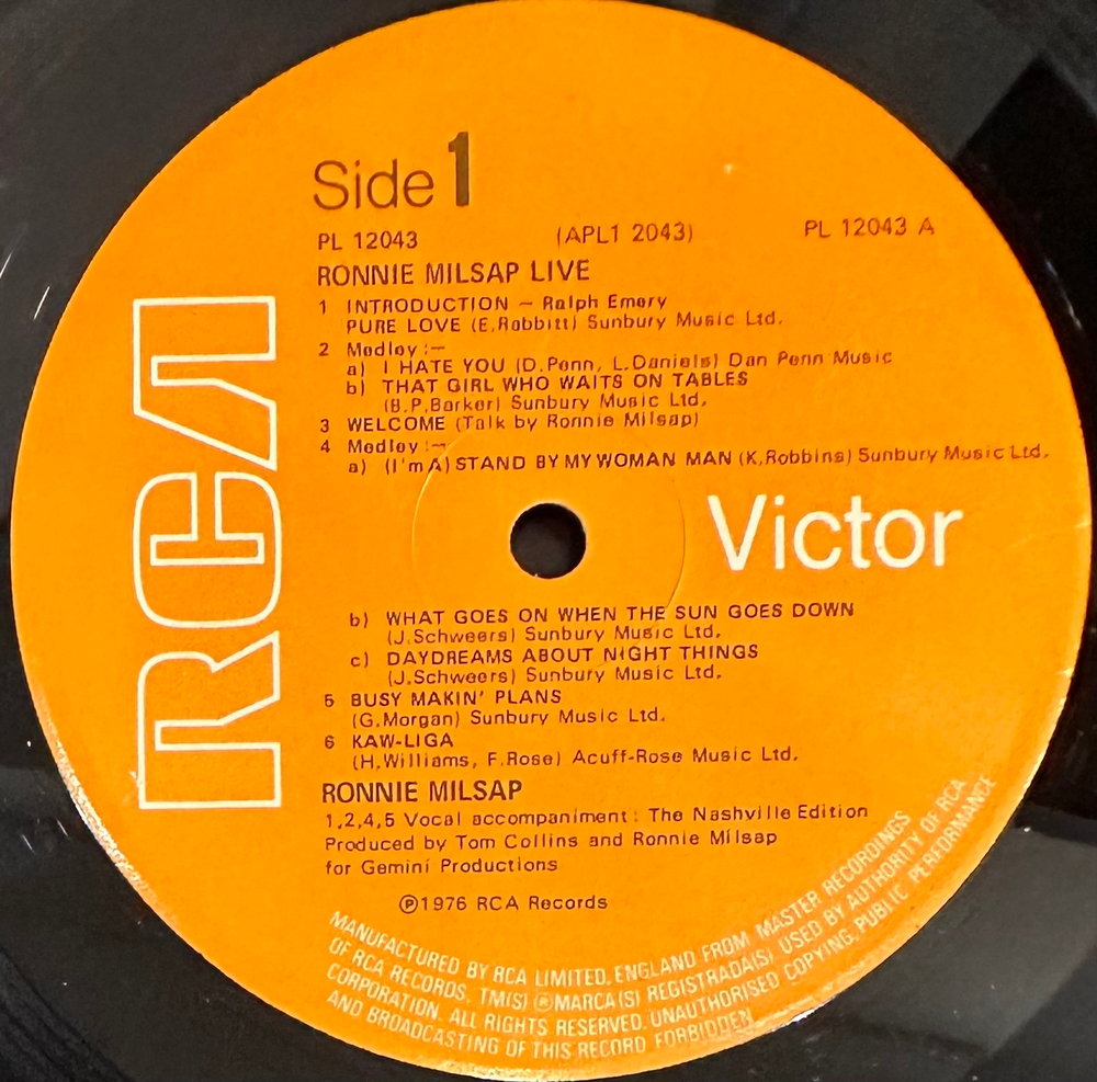 Ronnie Milsap - Live (Англия 1976г.)