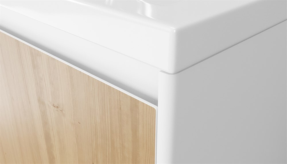 Тумба подвесная VELVEX Klaufs 60.2Y-617.216 с раковиной Cersanit COMO 60