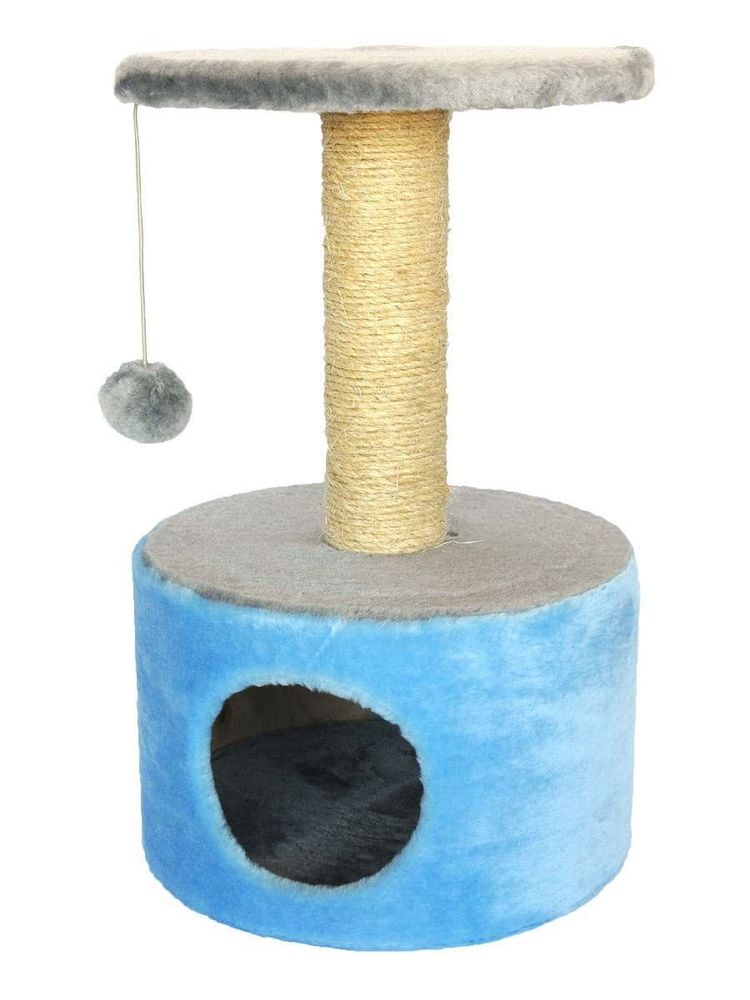 Домик круглый 38х38х60см Шурум-Бурум голубой для кошек