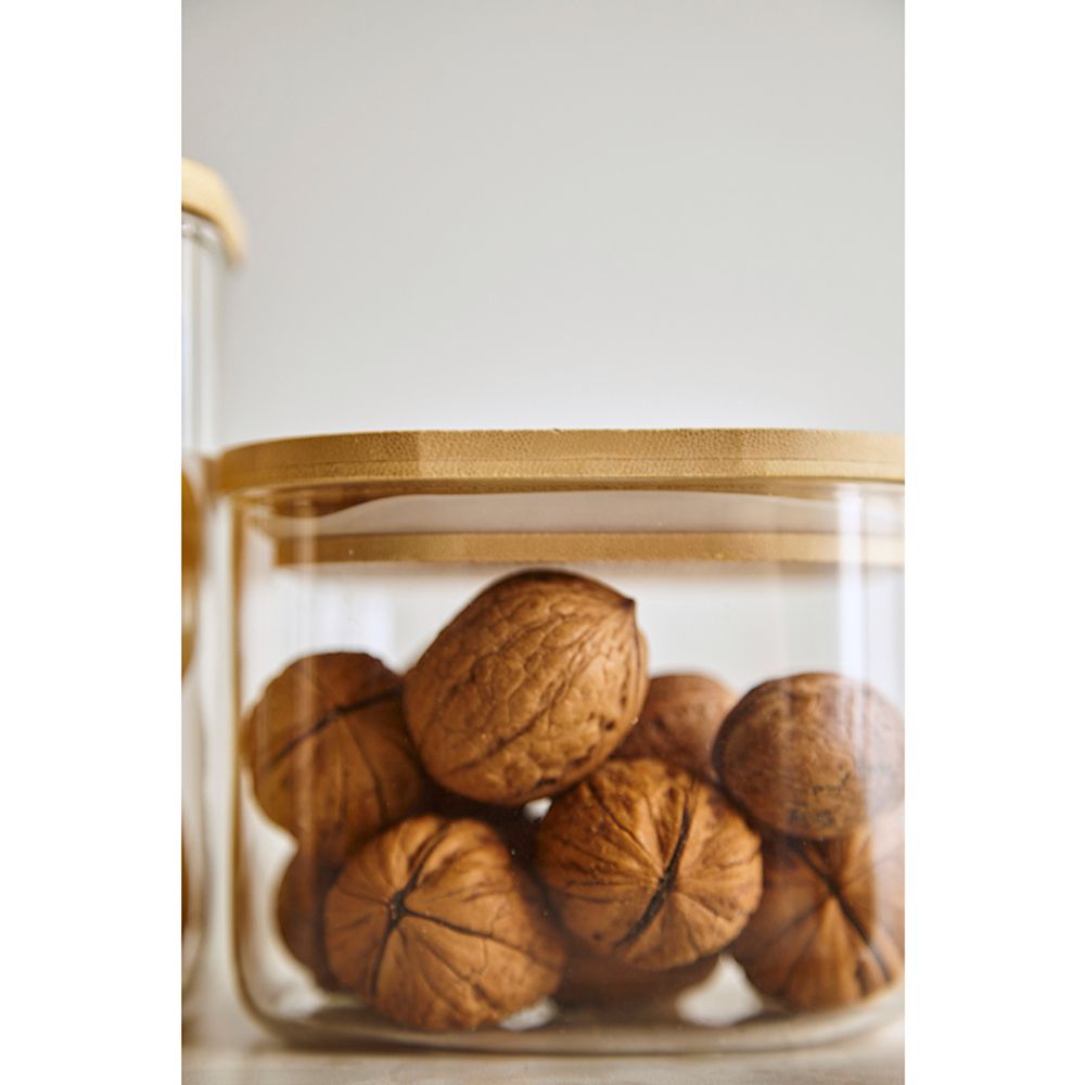 Банка для хранения квадратная Glass Bamboo,1 л