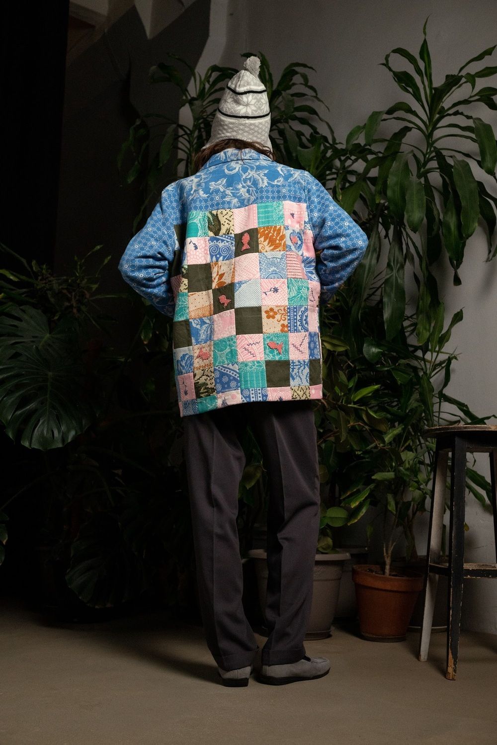 Куртка Soeurs с Розовыми Рыбами / Pink Fishes синяя