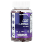 Vitamatic, 5-HTP, жевательные таблетки с витамином B6, со вкусом натуральных ягод, 60 жевательных таблеток