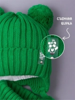 Шапка со снудом для девочки демисезонная