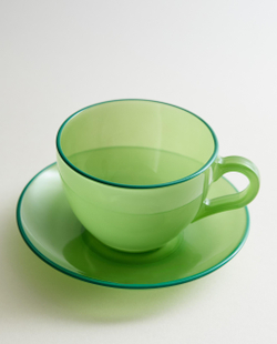 Zara Home чайная пара из стекла, цвет зелёный, 13 см