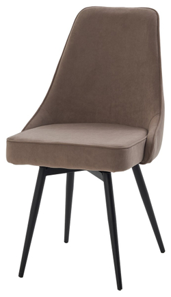 Стул БЕРТИ 360 град. поворот. B5 Капучино, велюр / черный каркас, М-City