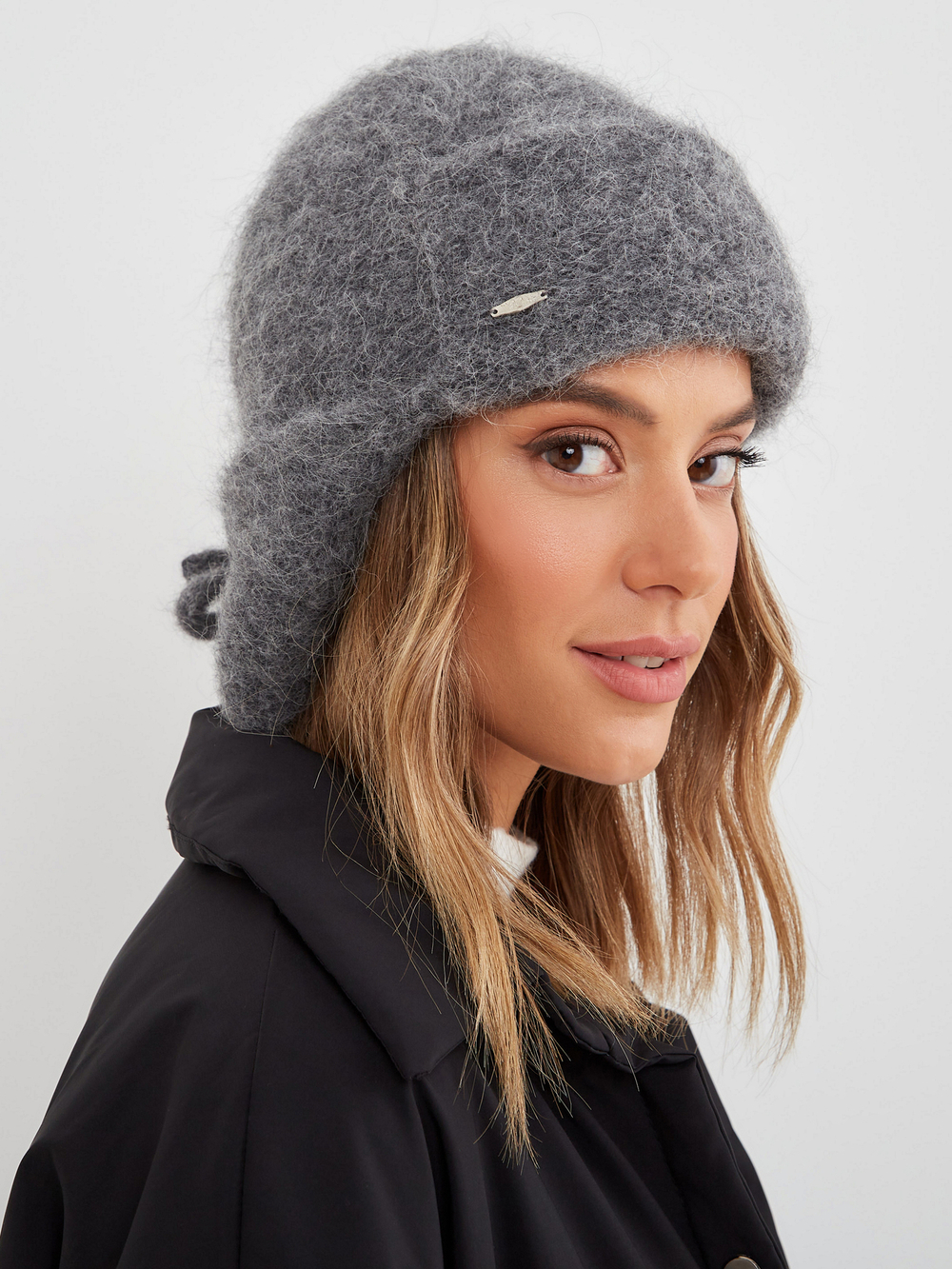 Шапка-ушанка MARITA из пряжи альпака