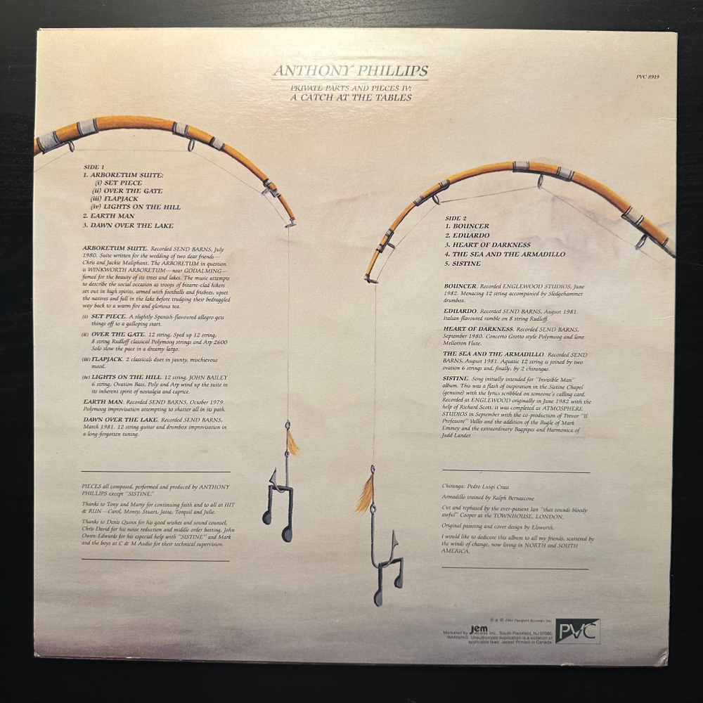 Anthony Phillips - Private Parts And Pieces IV A Catch At The Tables (США 1984г.)
