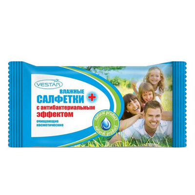Салфетки влажные ВЕСТАР 70шт антибакт (24шт/кор)