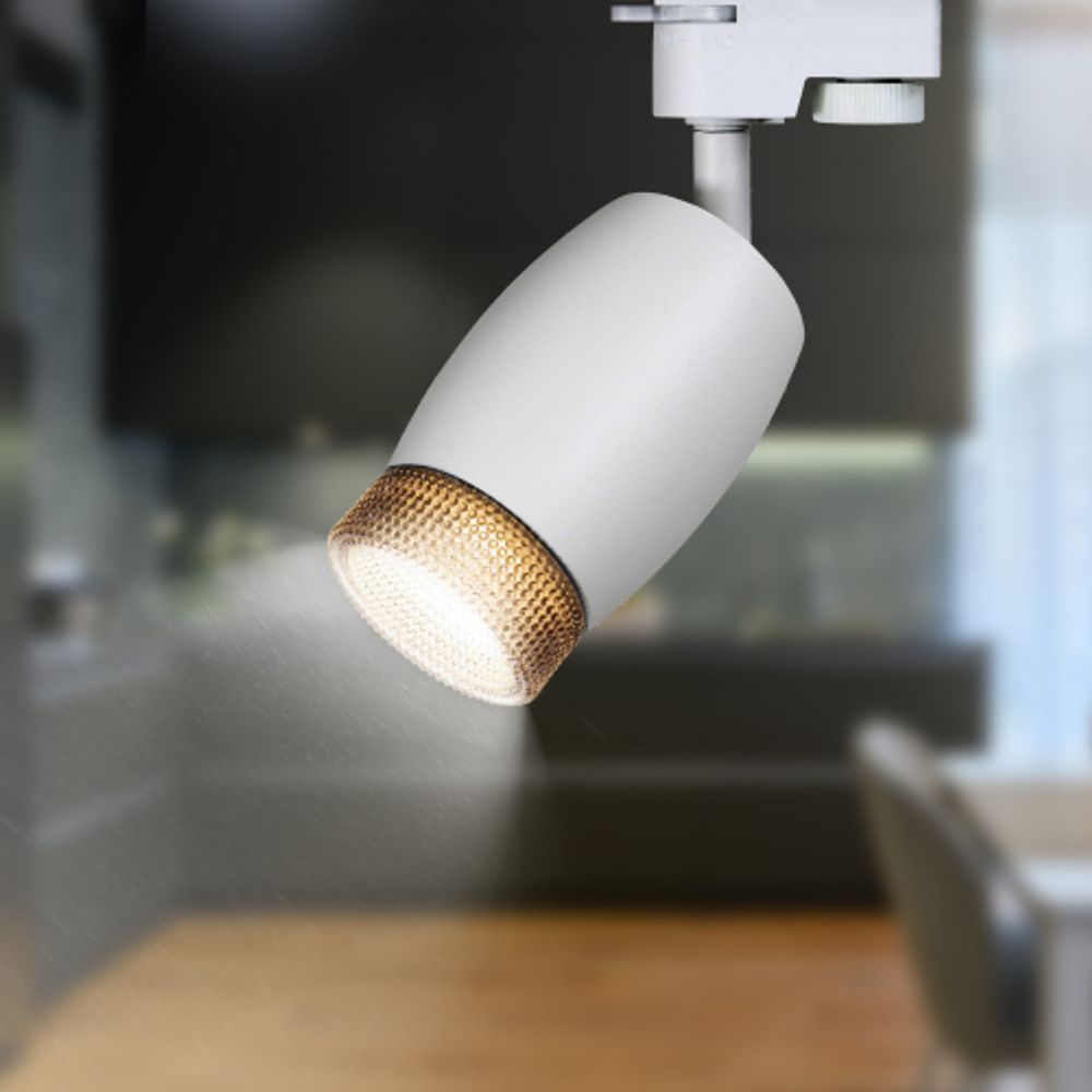 Трековый светильник однофазный ЭРА TR51-GU10 WH под лампу GU10 матовый белый