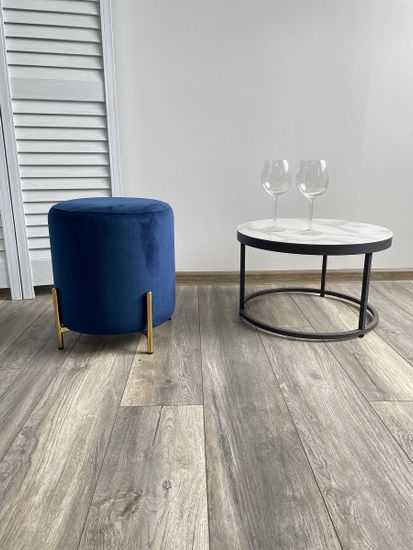 Пуф для гостиной RICE BLUVEL-86 NAVY BLUE / GOLD