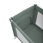 Манеж-кровать "Fortuna", лен, 2 уровня, москитка, 2 кольца, (Indigo) (зеленый)