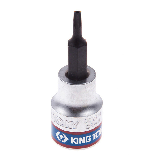 KING TONY (302710) Насадка (бита) торцевая 3/8", L = 50 мм, TORX с отверстием, T10