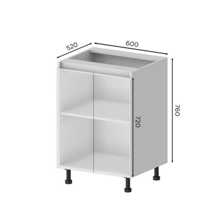 Кухня Модуль Н 600 нижний Белый / Каштан