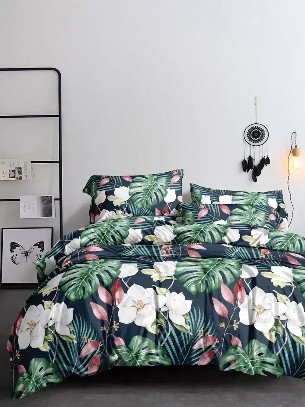 Наволочка комплект 2шт Полисатин Мечта "Цветочная феерия" 50x70 см на молнии