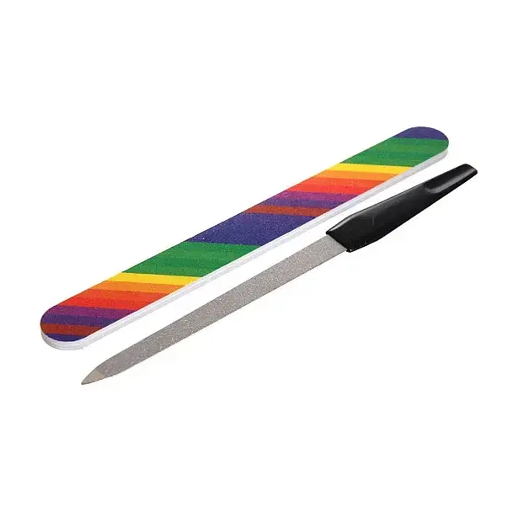 Маникюрный набор на блистере, 2 предмета «Ultramarine» (пилка металлическая и пилка наждачная радуга)