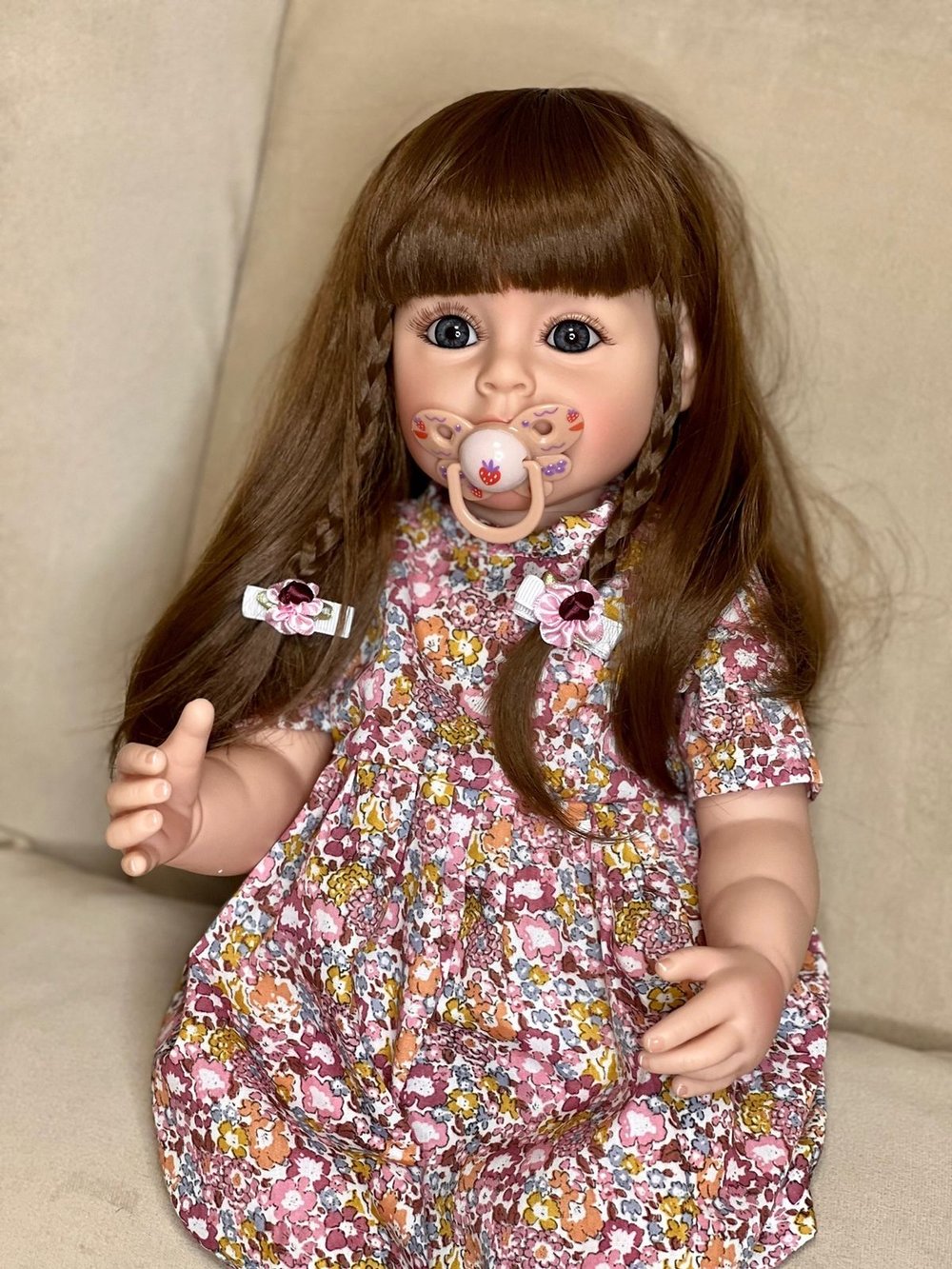 Кукла Реборн виниловая 55см в пакете (FA-108)