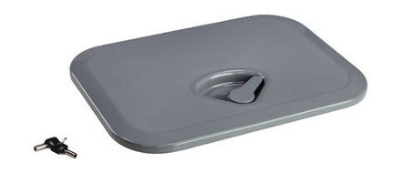 Люк смотровой TOP LINE 270 х 375 мм с замком, серый