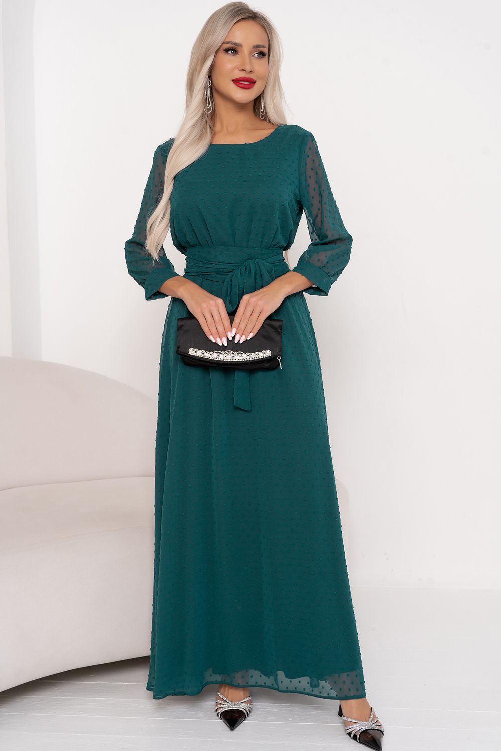 Платье Гретта (зеленый)-52р-р Р11-1234 Nikol