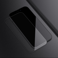 Закаленное стекло 6D на iPhone 14 Pro Max, тонкие черные рамками и олеофобное покрытие, G-Rhino