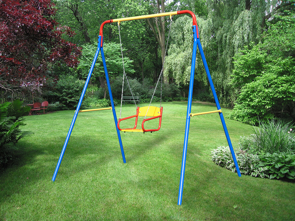 Качели уличные каркас со спинкой