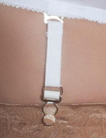 Классические подвязки для чулок с металлической фурнитурой (Цвет: белый)