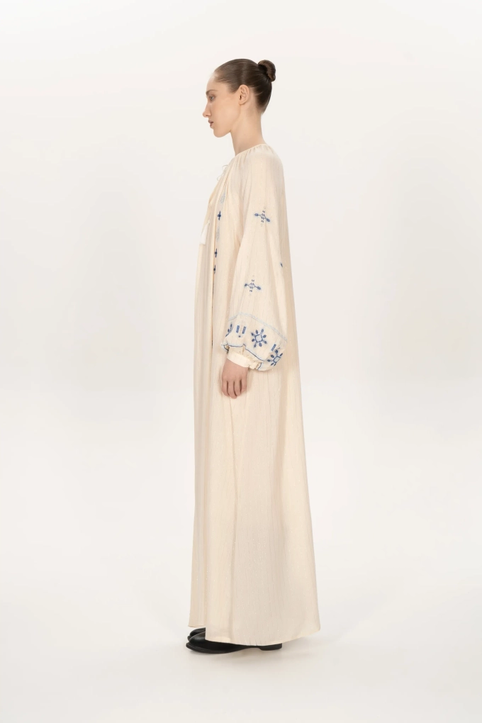 Платье длинное, разноцветный