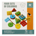 Развивающая игрушка деревянная Сортер гвозди 4 шт, коробка C-41844