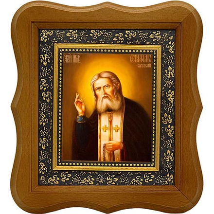 Святой преподобный Серафим Саровский. Икона на холсте.